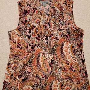 ByDesign Women's Paisley Sleeveless Top/Size XL